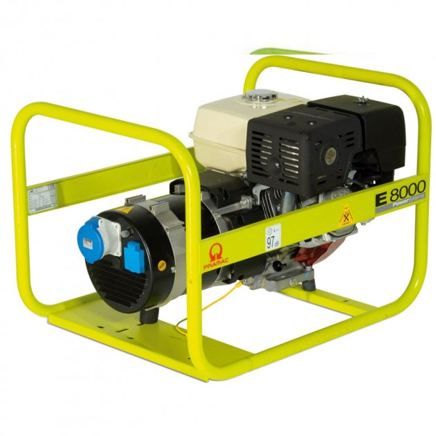 Генератор бензиновий PRAMAC 1 фаза (230В), 5,5кВт, (E8000)